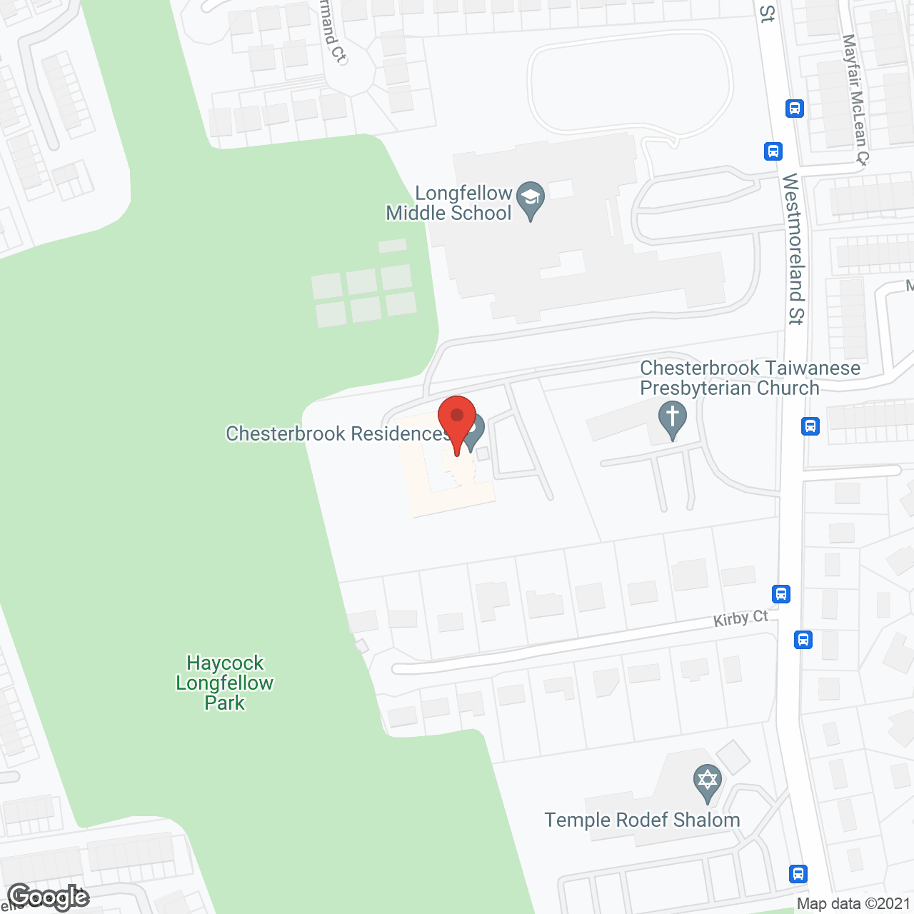Chesterbrook Residences in google map